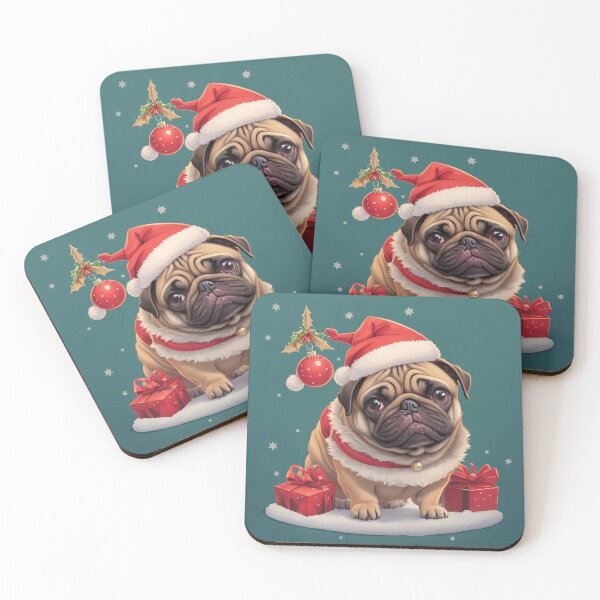 Item preview,  black pug christmas designed and sold by Petsthetic.
