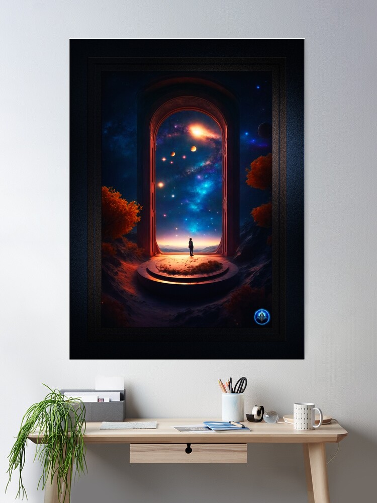 Amidst The Stars We Find Ourselves Beautiful AI Concept Art by Xzendor7 Wall Decor Poster