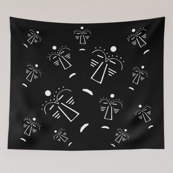 Item preview, Abstract tribal tattoo head art designed and sold by Alexaltay.