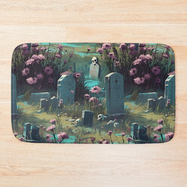 Item preview, Gothic Cemetery Gravestones and Flowers Pattern designed and sold by SchorlCraft.
