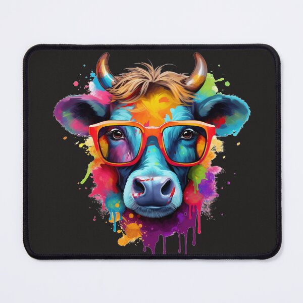 Item preview, Funny colorful cow with sunglasses designed and sold by Dreamtodream.