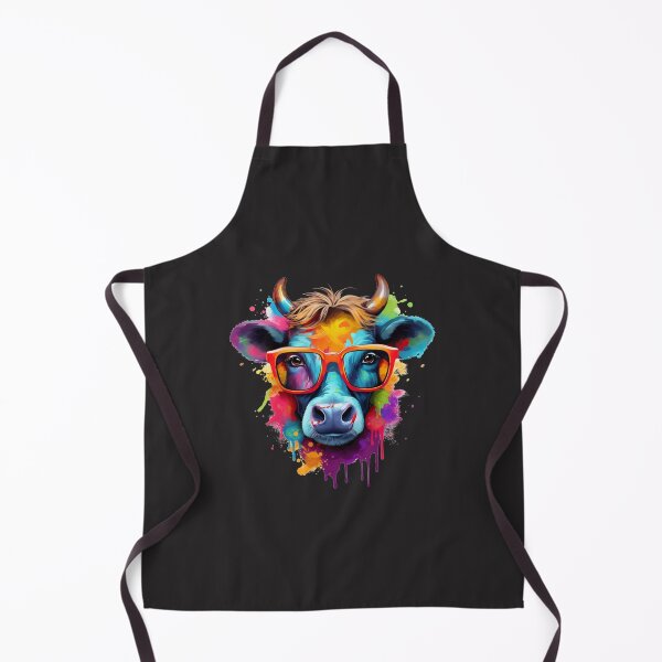 Item preview, Funny colorful cow with sunglasses designed and sold by Dreamtodream.