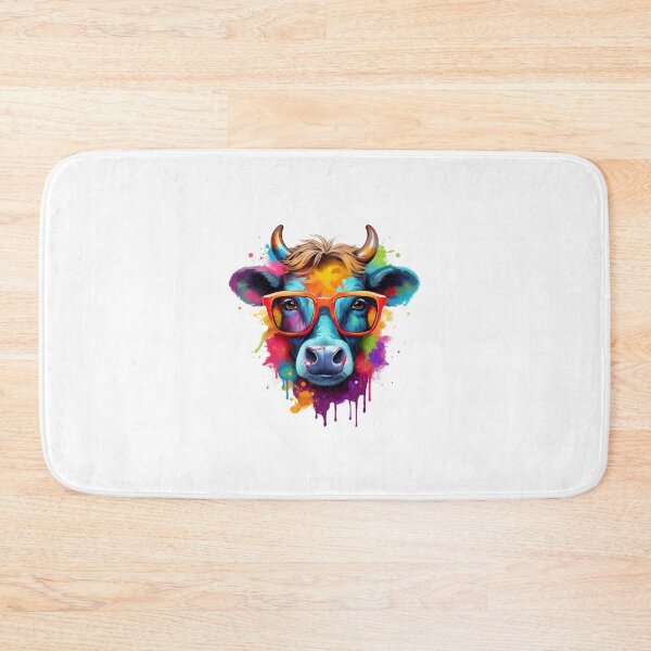 Item preview, Funny colorful cow with sunglasses designed and sold by Dreamtodream.