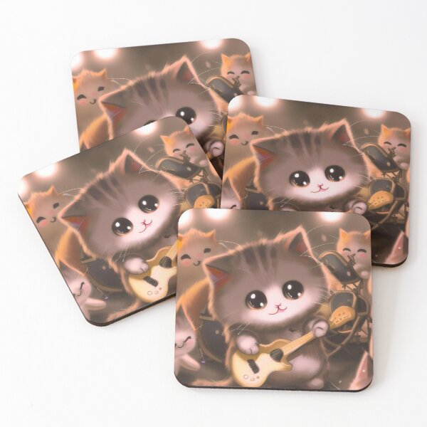 Item preview, The Guitarist Cat Band that Rocks designed and sold by DrawingsbyAgnes.
