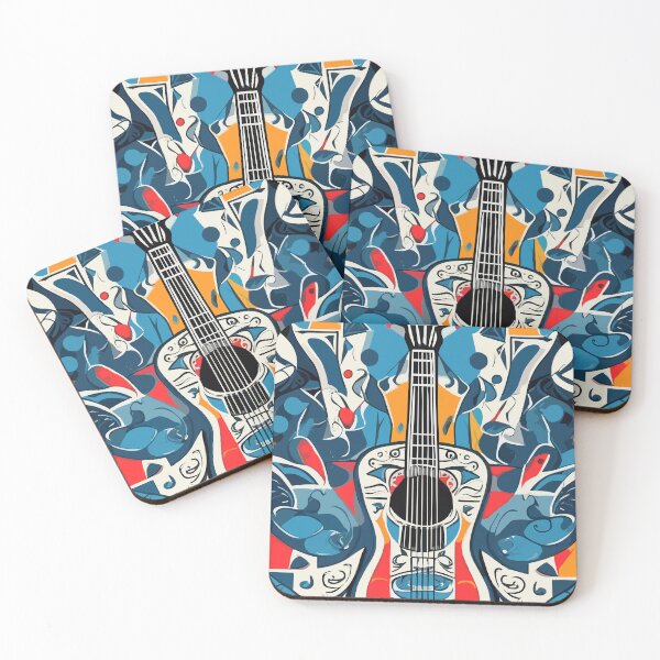 Item preview, Colourful Guitar Artwork designed and sold by ancient-times.