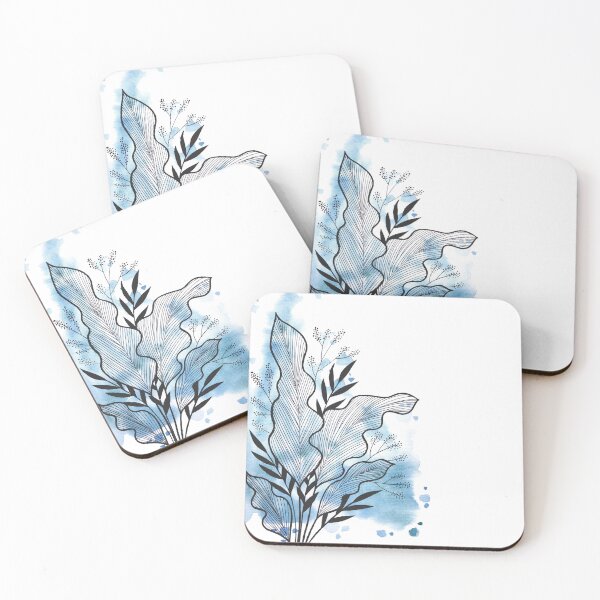 Item preview, Blue Watercolor Banana Leaf designed and sold by BEATRIZKOBORI.