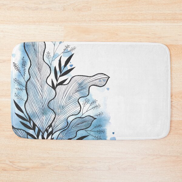Item preview, Blue Watercolor Banana Leaf designed and sold by BEATRIZKOBORI.