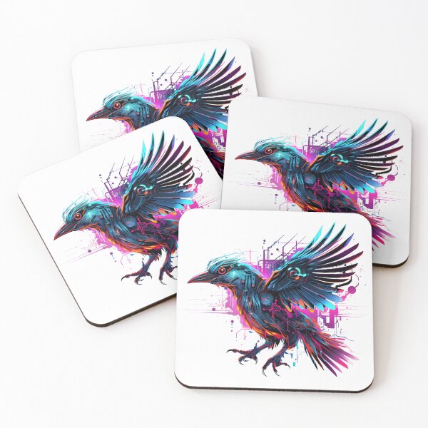 Item preview, Cyberpunk Bird in Neon Colors designed and sold by SchorlCraft.