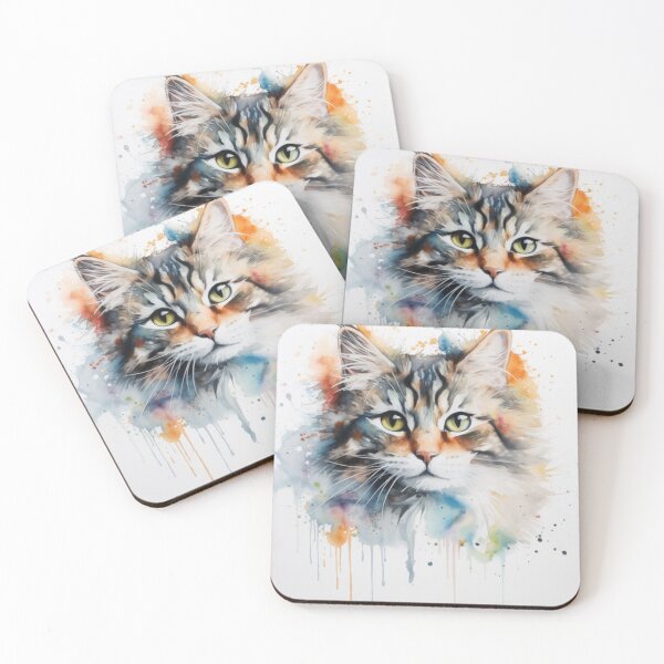 Item preview, cute cat with colour full colour water  designed and sold by Superann8.