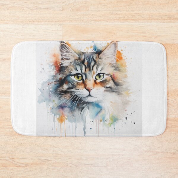 Item preview, cute cat with colour full colour water  designed and sold by Superann8.
