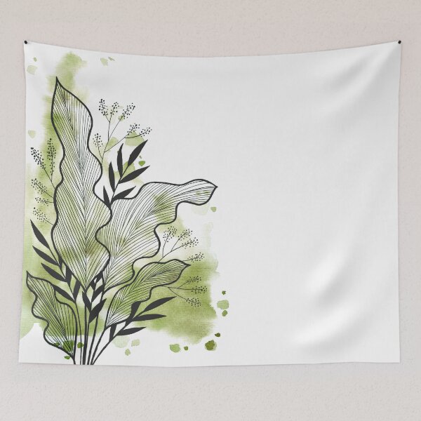 Item preview, Olive Green Watercolor Banana Leaf designed and sold by BEATRIZKOBORI.