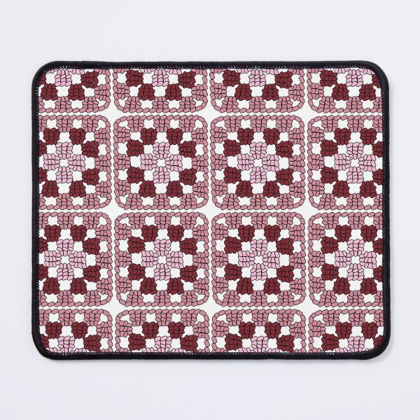 Item preview, Crochet Granny Square Retro Pattern in Vintage Rose Shades  designed and sold by Aureusglow.