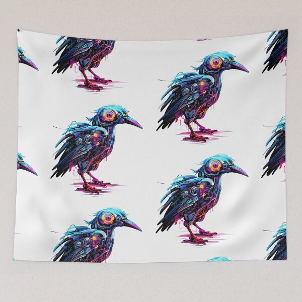 Item preview, Cyberpunk Bird in Neon Colors designed and sold by SchorlCraft.