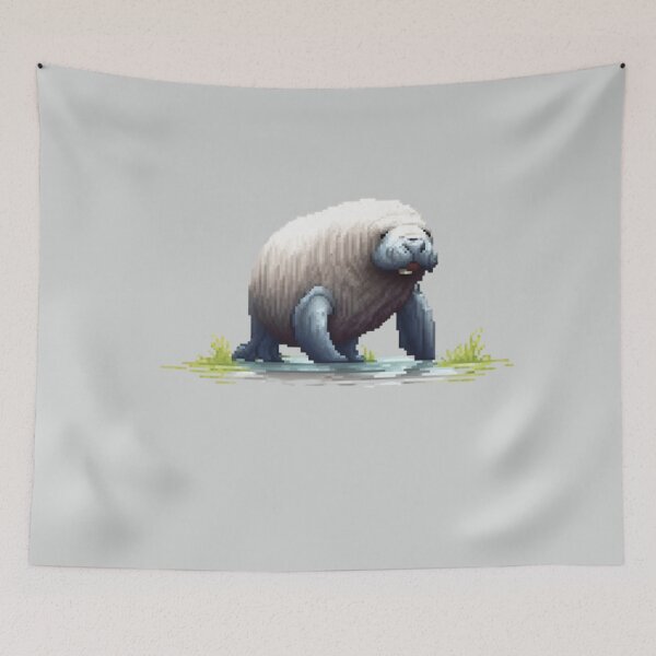 Item preview, Pixel Manatee Design Print  designed and sold by randomtdesigns.