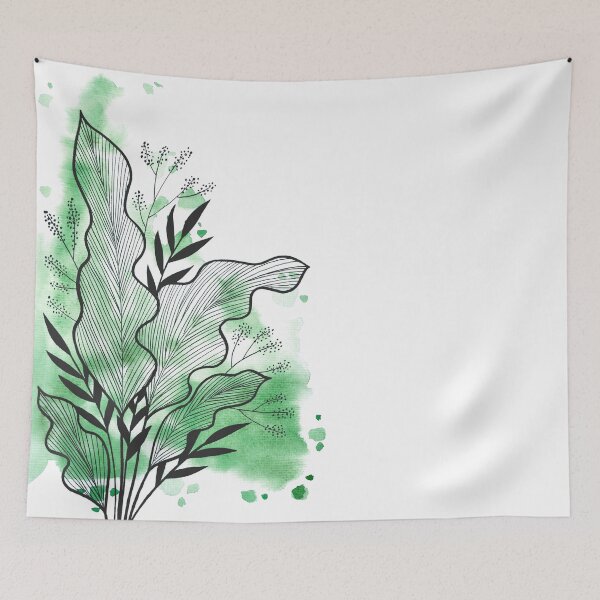 Item preview, Green Watercolor Banana Leaf designed and sold by BEATRIZKOBORI.