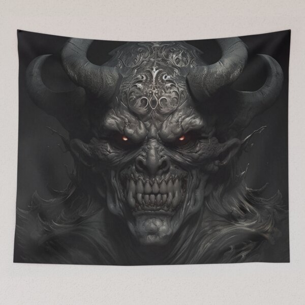 Item preview, Horned black demon designed and sold by amac1662.