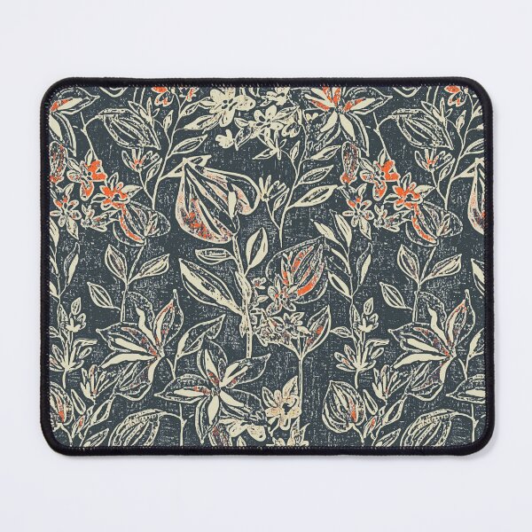 Item preview, Floral interior soft color dark gray designed and sold by Alessandro Remo Mazzoni Remotextiles.