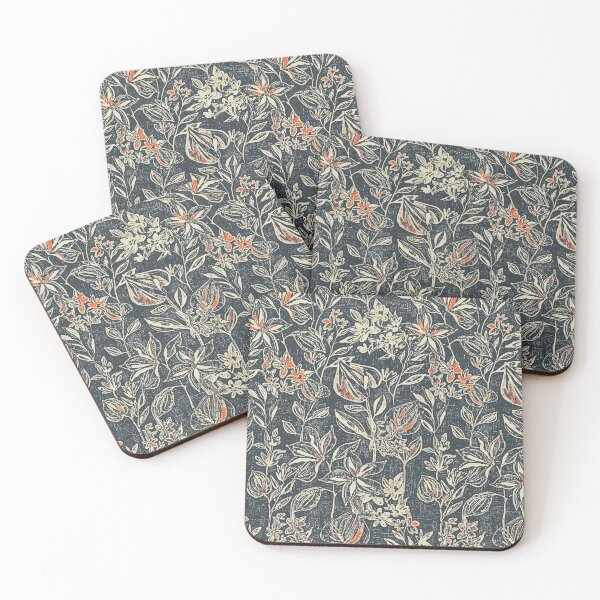 Item preview, Floral interior soft color dark gray designed and sold by Alessandro Remo Mazzoni Remotextiles.
