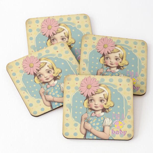 Item preview, I am a Pimba Y Olé baby, sweet girl & daisies designed and sold by Pimbayole.