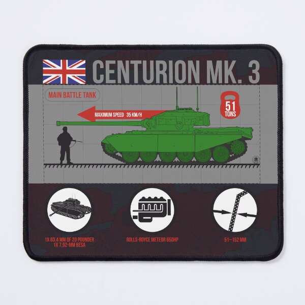 Item preview, Infographic of Centurion MK.3 british tank designed and sold by FAawRay.