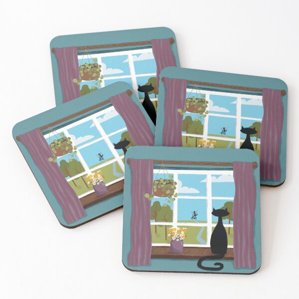 Item preview, Black Cat Looking out window designed and sold by EmmieByDesign.