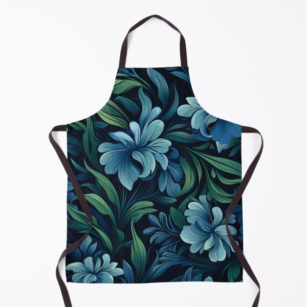 Item preview, Vintage Blue Flower Vector:Delicate Shading on Black designed and sold by MauveFleur.