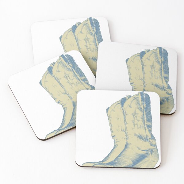 Item preview, Halftone Cowboy Boots Blue  designed and sold by katewins.