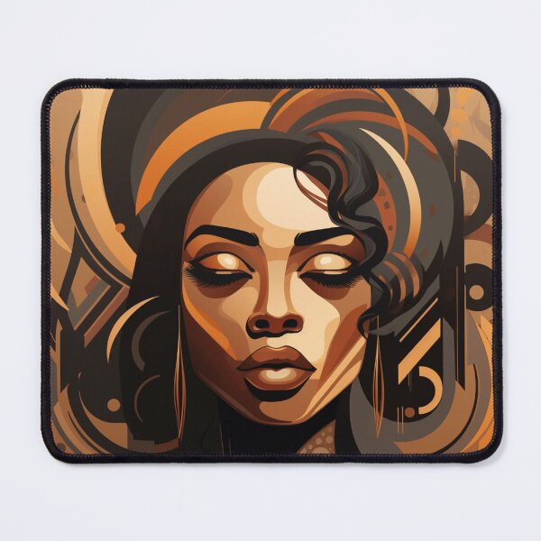 Item preview, A Beautiful Woman Face - Abstract Art - Brown Tones designed and sold by StudioRedKoala.