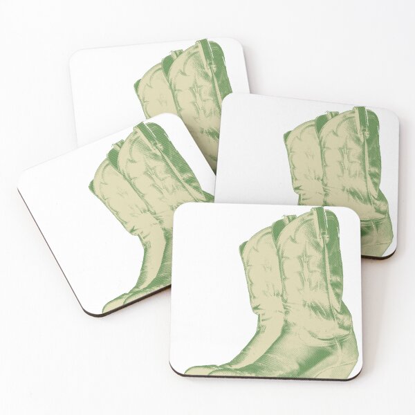 Item preview, Halftone Cowboy Boots Green  designed and sold by katewins.