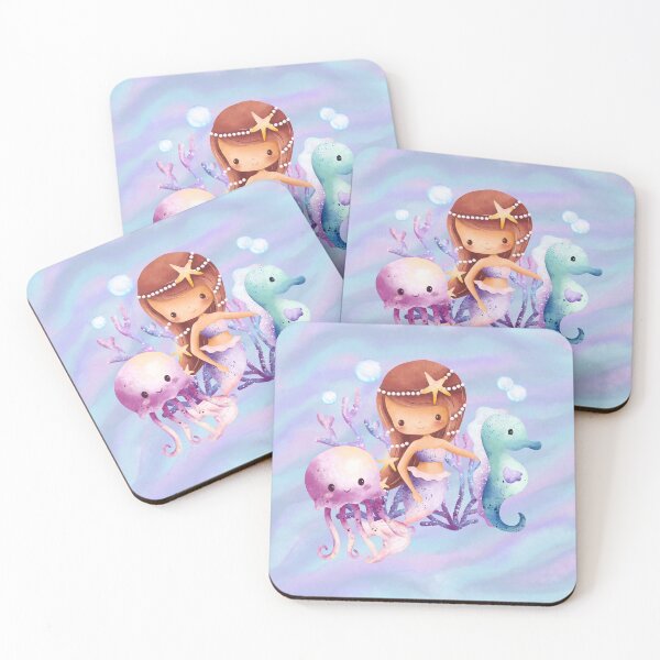 Item preview, Happy Little Mermaid and Friends designed and sold by CardsandCanvas.