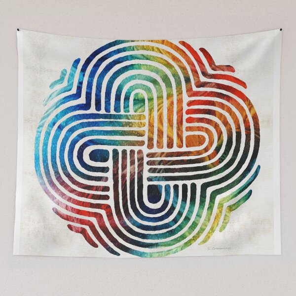 Item preview, Colorful Bright Colors Native American Pattern Art 5 designed and sold by Sharon Cummings Art.