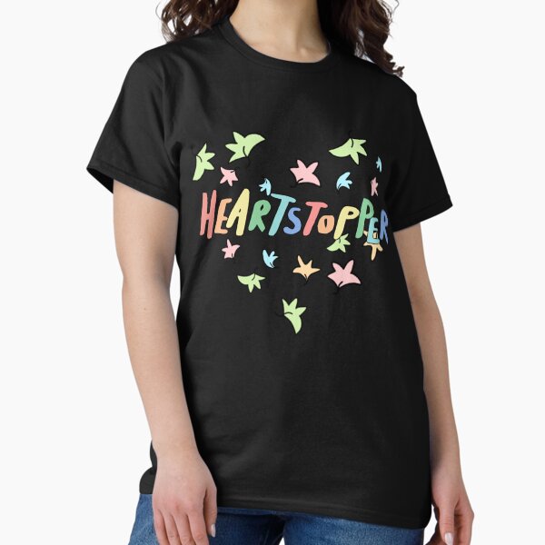 Aperçu de l'œuvre Heartstopper coeur de feuilles (Fond noir) créée et vendue par Mabel-rgz.