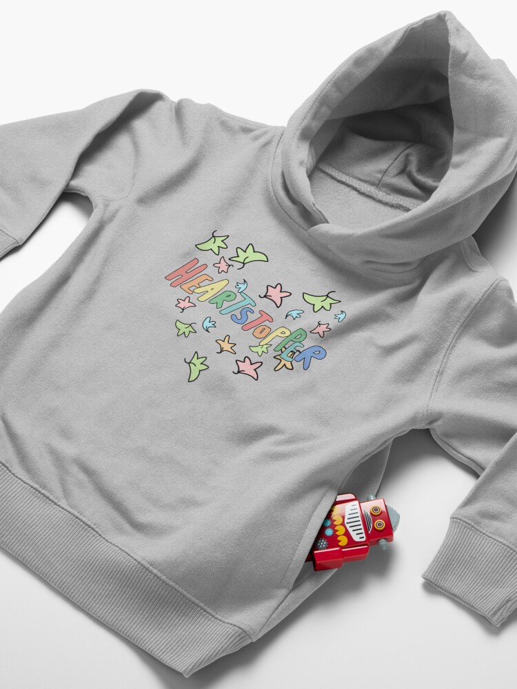 Thumbnail 4 of 5, Toddler Pullover Hoodie, Heartstopper heart of leaves (Black background) designed and sold by Mabel-rgz.