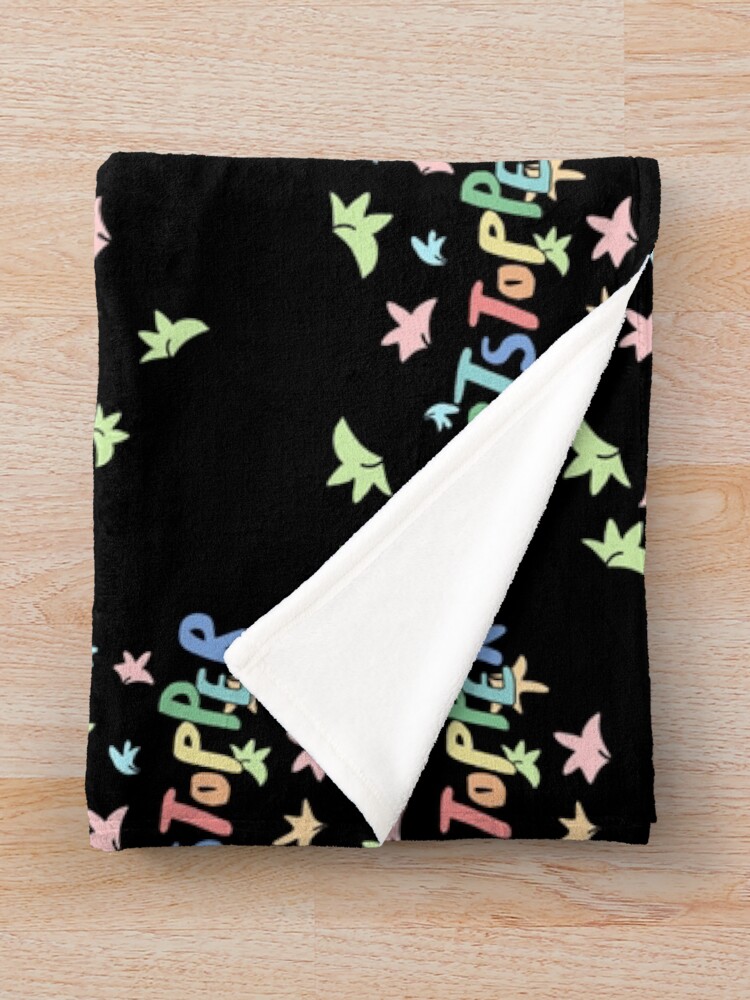 Thumbnail 3 of 6, Throw Blanket, Heartstopper heart of leaves (Black background) designed and sold by Mabel-rgz.