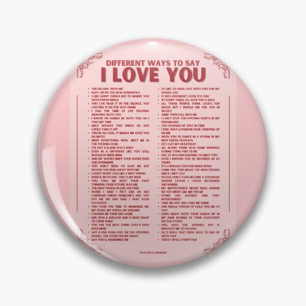 Item preview, Different Ways To Say I Love You, Taylor's Version designed and sold by stickersbyLexy-.