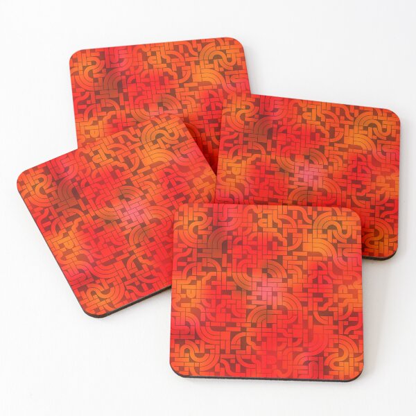Item preview, Red Tube Pattern designed and sold by Holly M Backus.