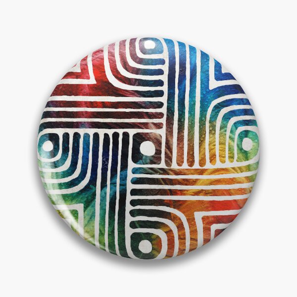 Item preview, Colorful Bright Colors Native American Pattern Art 6 designed and sold by Sharon Cummings Art.