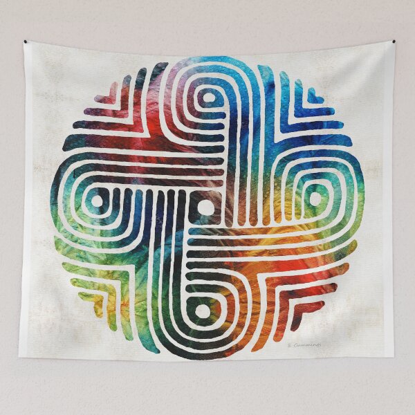 Item preview, Colorful Bright Colors Native American Pattern Art 6 designed and sold by Sharon Cummings Art.