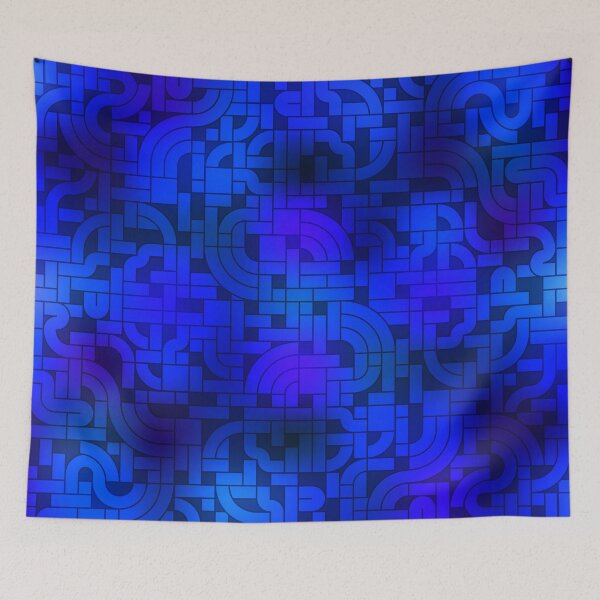 Item preview, Blue Tube Pattern designed and sold by Holly M Backus.