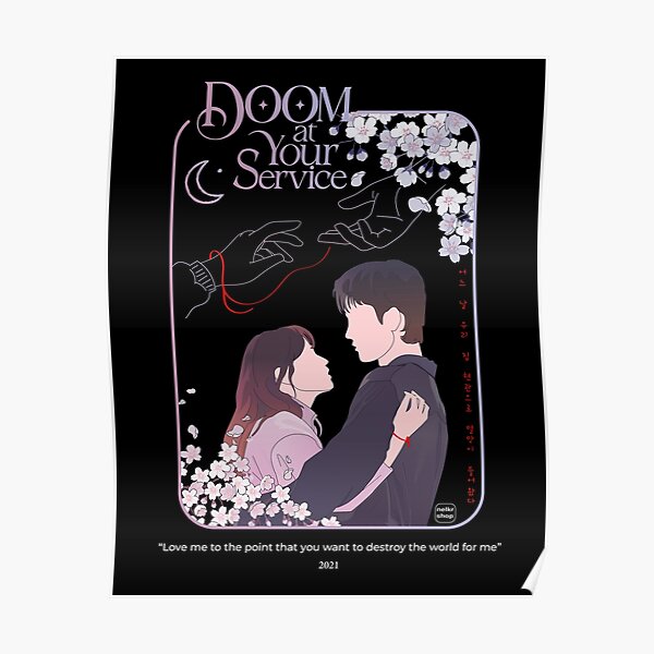 "Doom at Your Service (black background)" Poster for Sale by nelkrshop ...