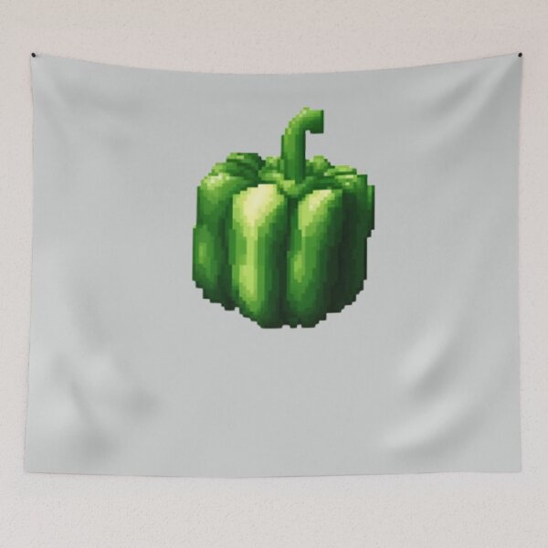 Item preview, Pixel Green Bell Pepper Design Print  designed and sold by randomtdesigns.