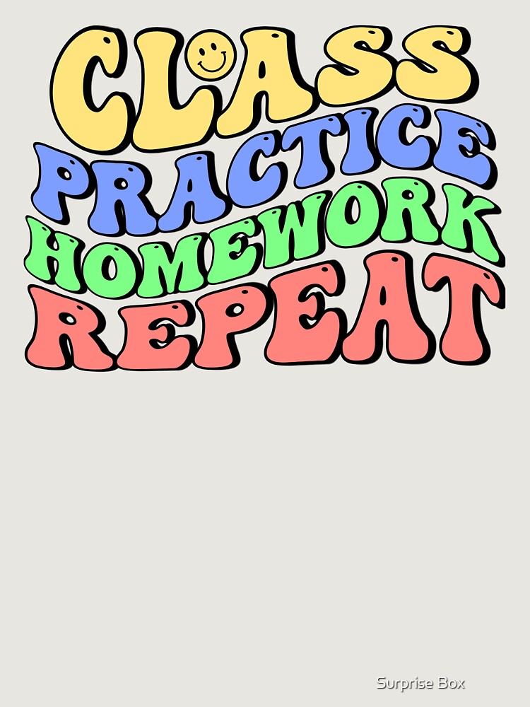 Thumbnail 6 of 6, Premium Oversized Sweatshirt, Class. Practice. Homework. Repeat. designed and sold by SurpriseBox001.