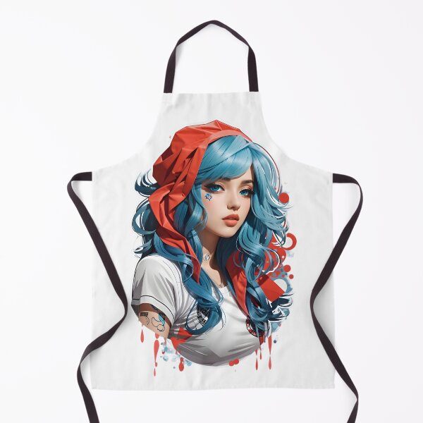 Item preview, blue haired girl 2 designed and sold by RabbitPrints.