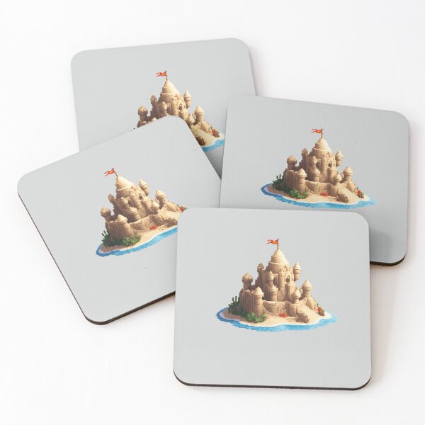 Item preview, Pixel Sandcastle Design Print  designed and sold by randomtdesigns.