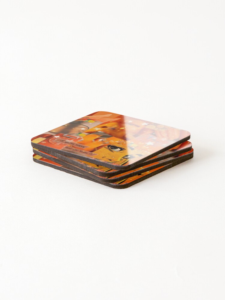 Thumbnail 4 of 5, Coasters (Set of 4), Orange Summer designed and sold by Riley-Racoon.