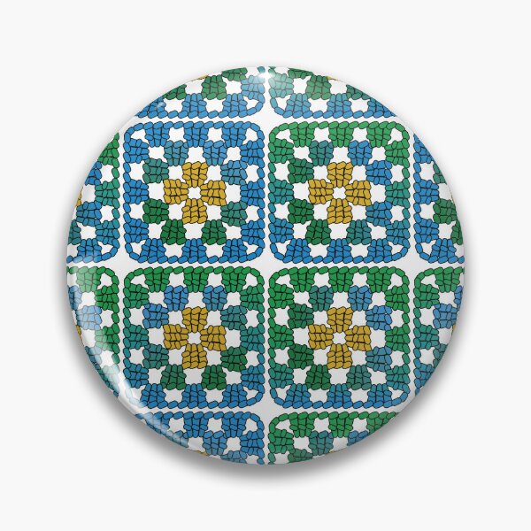 Item preview, Crochet Granny Square Retro Pattern in Shades of Sunflowers  designed and sold by Aureusglow.