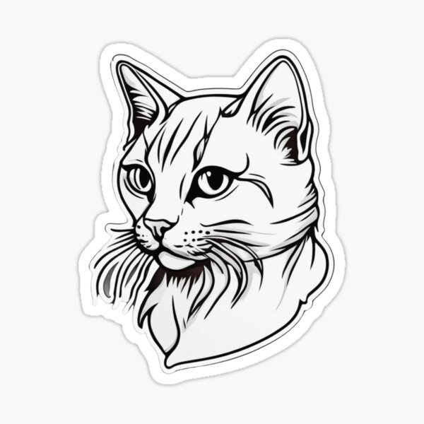 Vista previa del artículo con la obra «gato», diseñado y vendido por taherlee11.