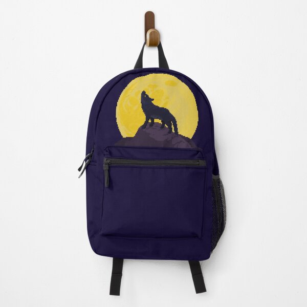 Item preview, Pixel Art Wolf and the Moon designed and sold by PixelCarvel.