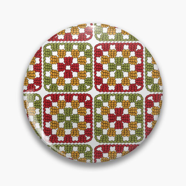 Item preview, Crochet Granny Square Retro Pattern in Floral Shades designed and sold by Aureusglow.