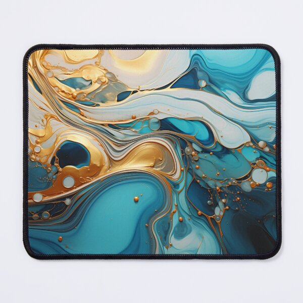 Item preview, Blue And Gold Liquid Painting designed and sold by AerinDigital.